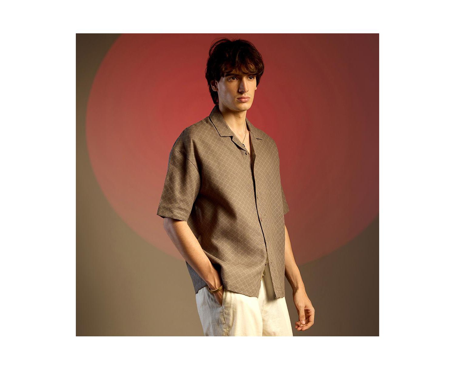 Quad-Lined Oversized Shirt