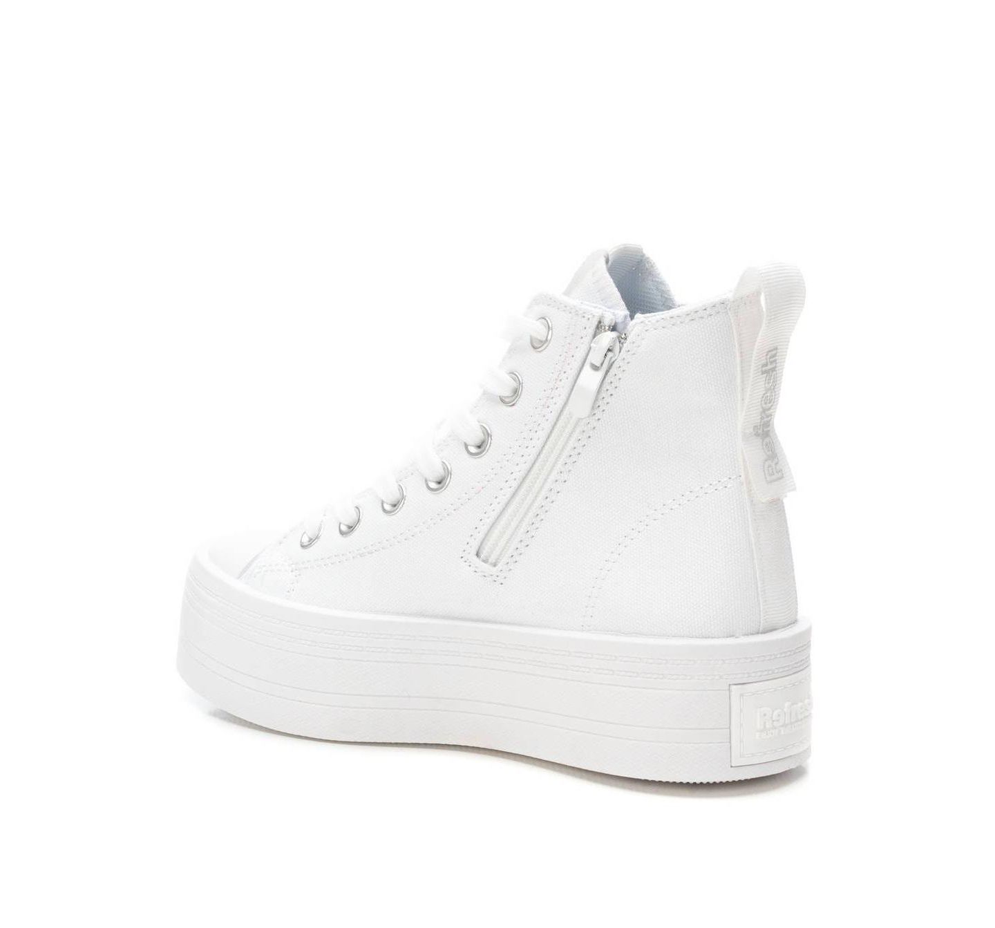 Женские кроссовки XTI High Top Canvas Sneakers Refresh, цвет: Белый — фото 3