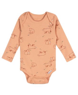 Baby Neutral 5-Pack Long Sleeve Bodysuits, Green Heather, 0-3 Months