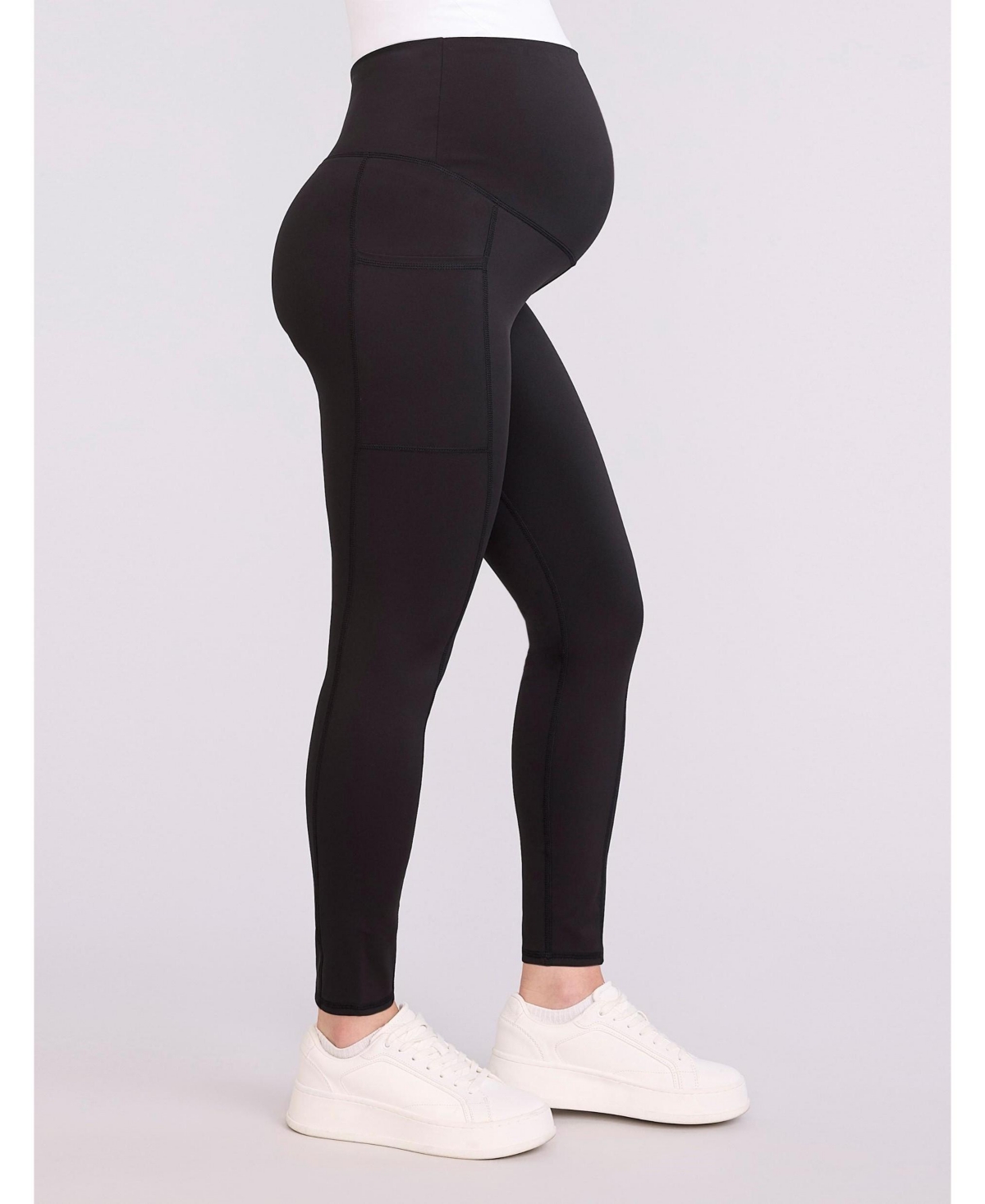 Women's Over the Belly Side Pocket Active Maternity Leggings
