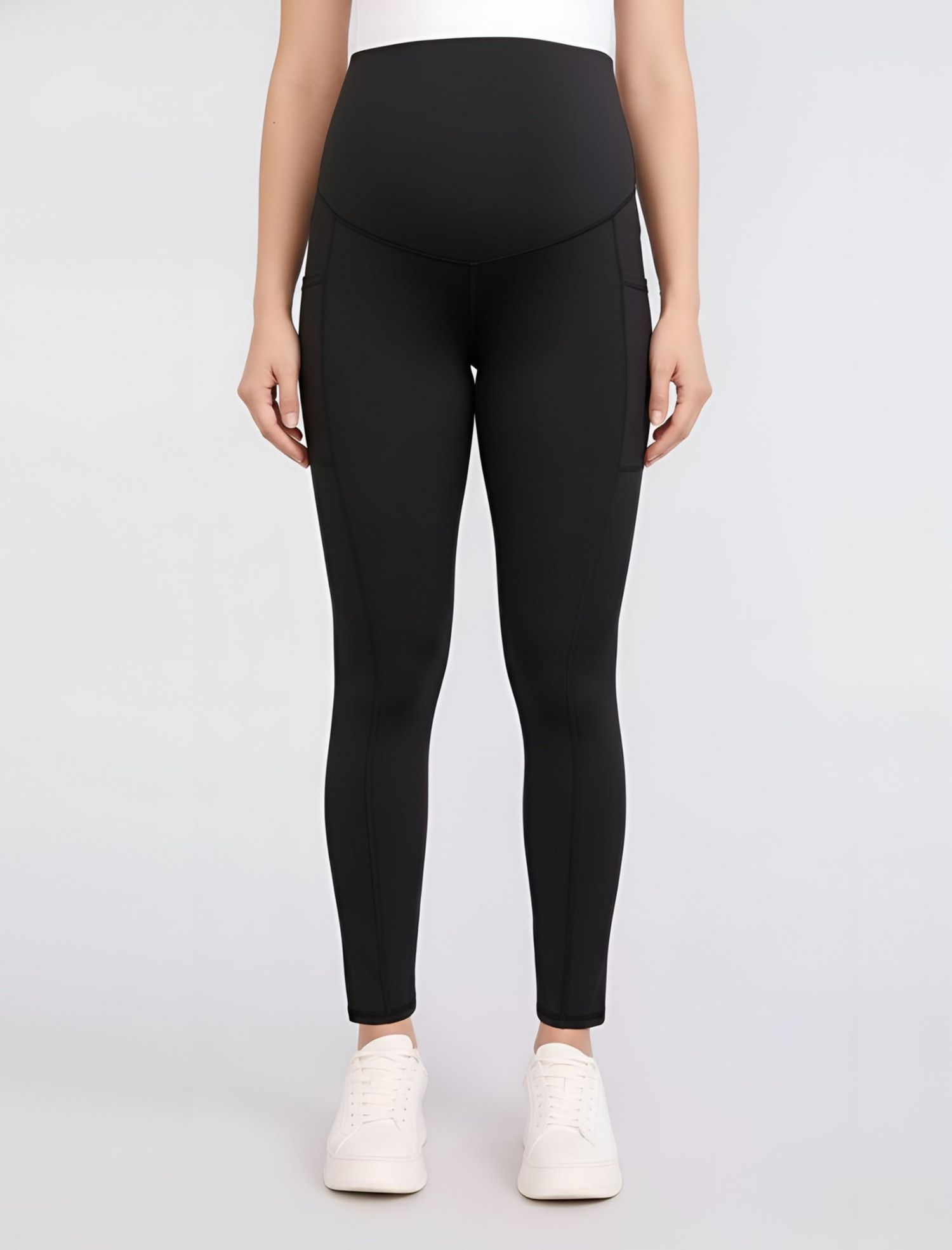 Women's Motherhood Over the Belly Side Pocket Active Leggings