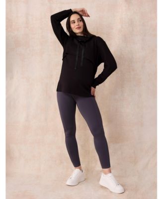 Women's Over the Belly Side Pocket Active Maternity Leggings - Motherhood Maternity