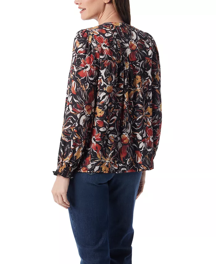 Women's Printed Pleated Top - thumbnail 3