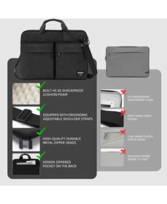 15.6 inch Laptop Shoulder Bag,Slim Shockproof Computer Sleeve Notebook Ultrabooks Carrying Case Handbag Cover Fit for Acer Asus Dell Lenovo HP Toshiba, Black