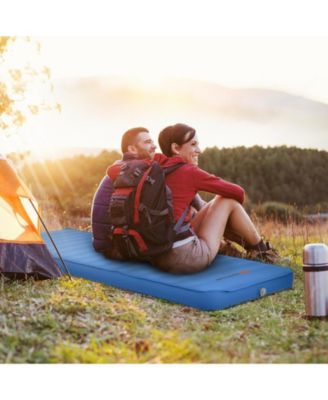 Self-Inflating Folding Camping Sleeping Mattress with Carrying Bag - Blue