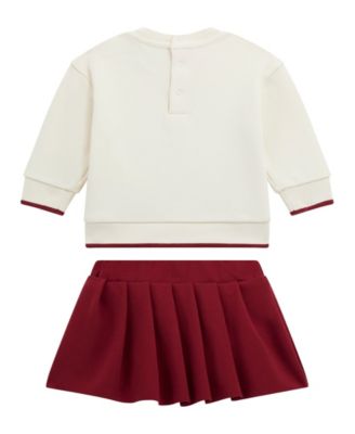 Baby Girls 2-Piece Long Sleeve Sweatshirt and Skirt Set