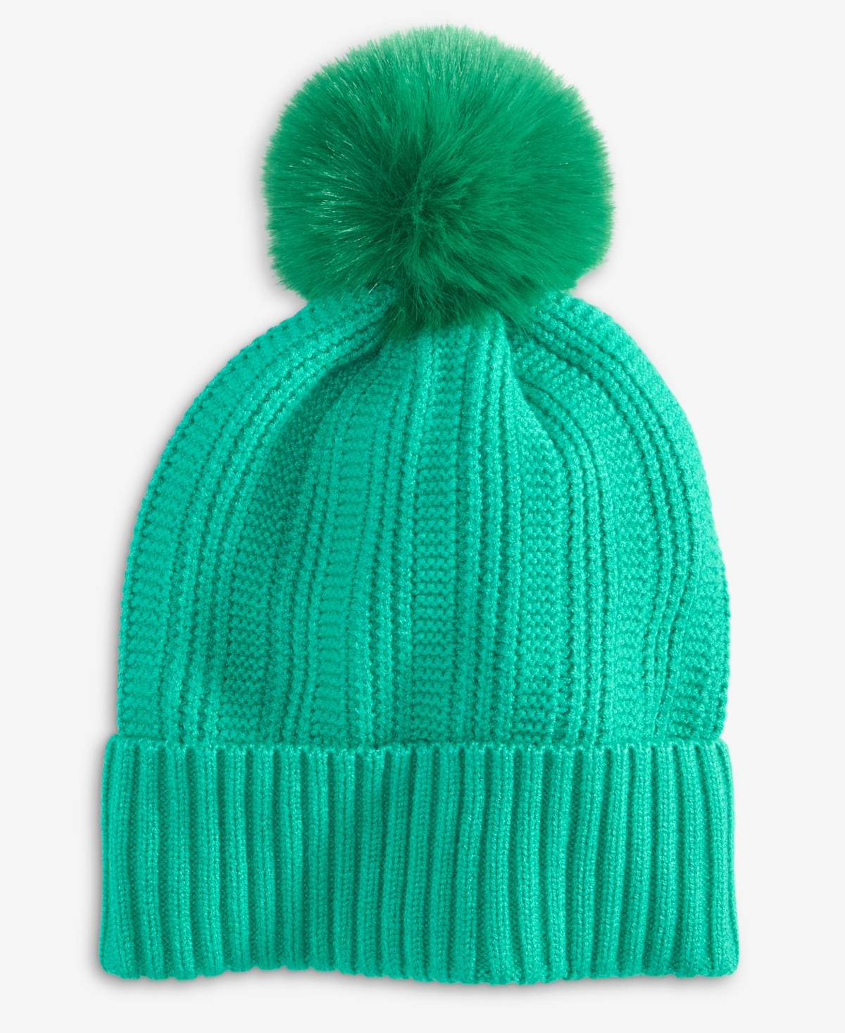 On 34th Boxed Rib-knit Beanie, Macy's Exclusive In Green