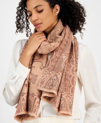 Paisley Floral Jacquard Wrap Scarf, Macy's Exclusive