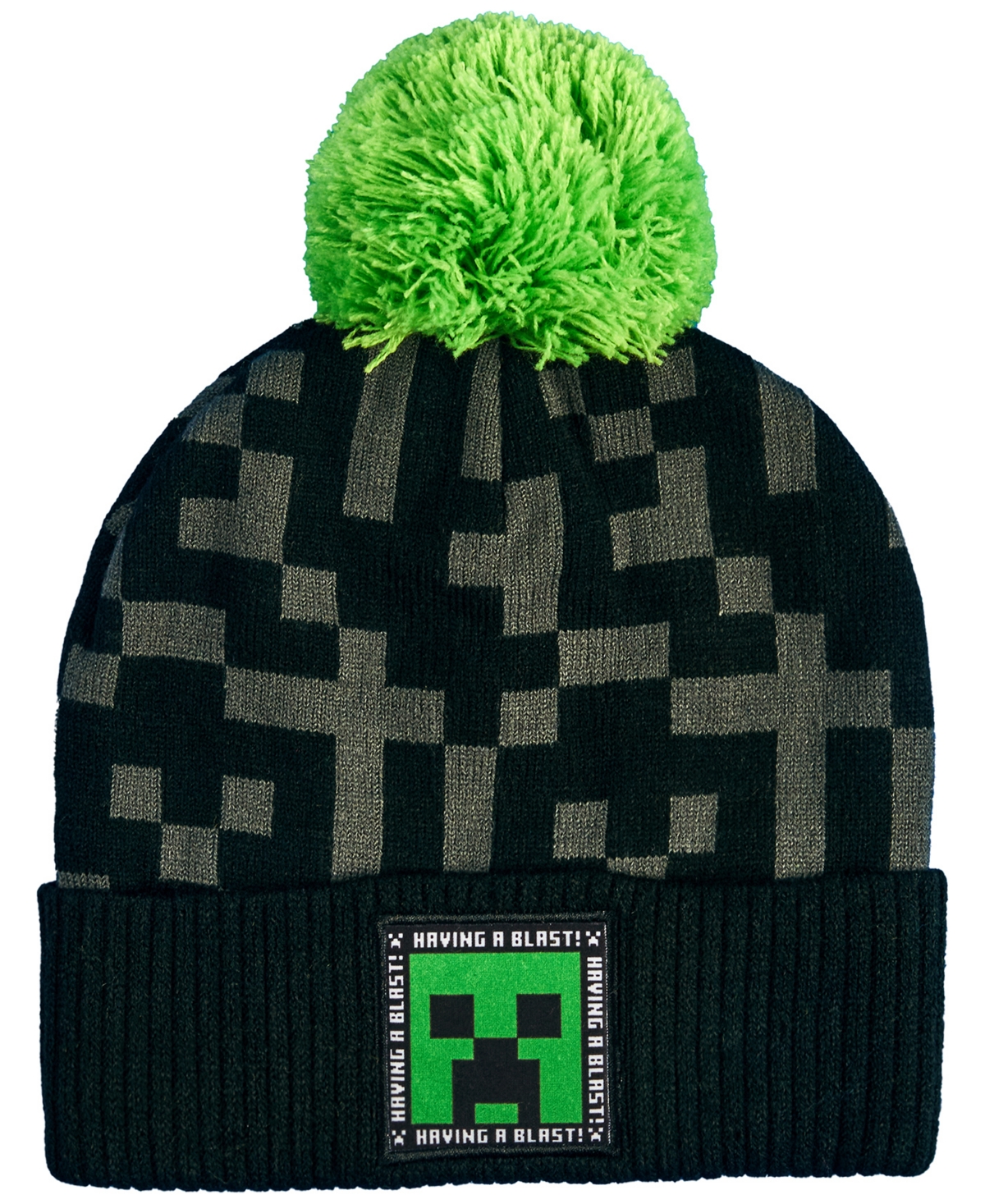 Minecraft Big Boys 2-piece Pom Pom Hat And Gloves Set In Black