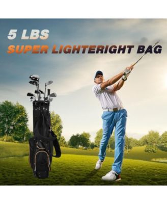 9 Inch Golf Stand Bag with Divider and Spacious Storage Pockets