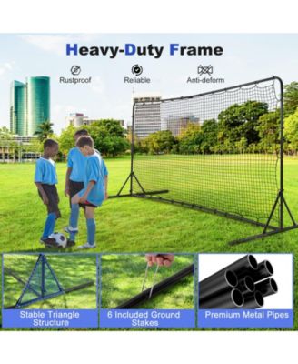 12 x 6 Feet Soccer Rebounder Net with All Weather Net