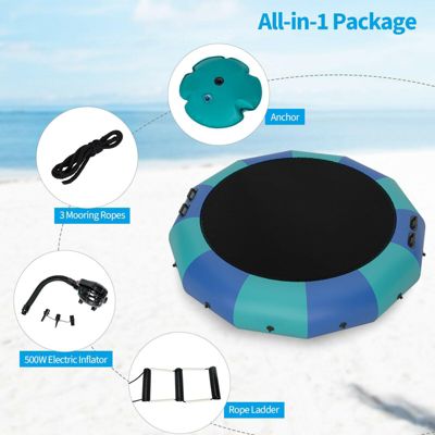15 Feet Inflatable Splash Padded Water Bouncer Trampoline