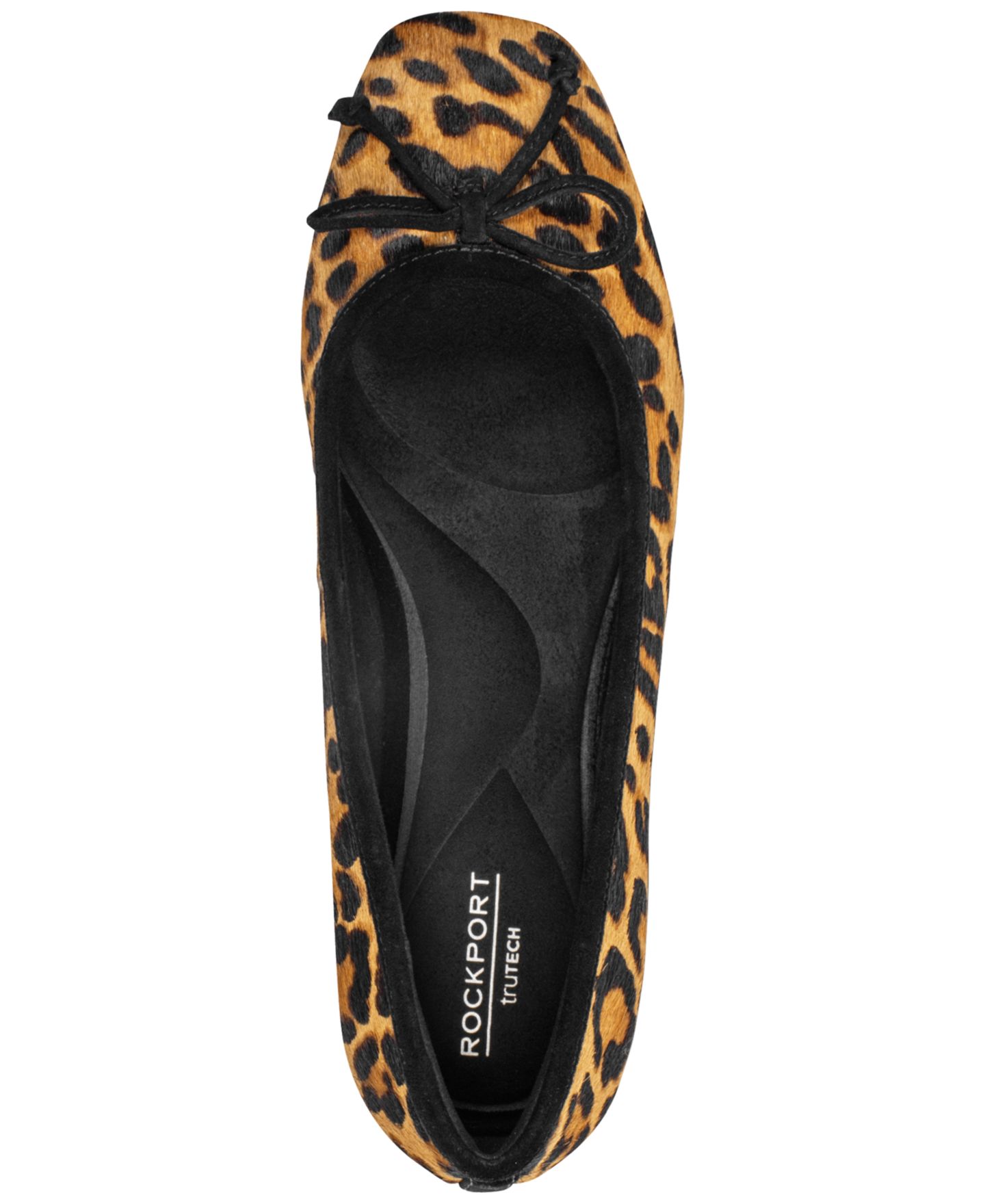 Женские балетки Rockport Sadie Square Toe Slip-On Ballet Dress Flats, цвет: Леопардовый — фото 4