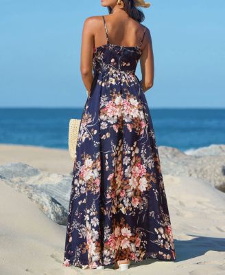 Women's Spring Forward Floral Maxi Beach Dress