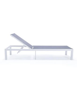 Marlin Patio Chaise Lounge Chair With White Aluminum Frame