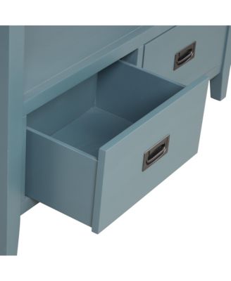 CASAINC 36" Cabinet Pine Wood Console Table with 4 Drawers & 1 Storage Shelf