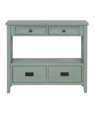 CASAINC 36" Cabinet Pine Wood Console Table with 4 Drawers & 1 Storage Shelf