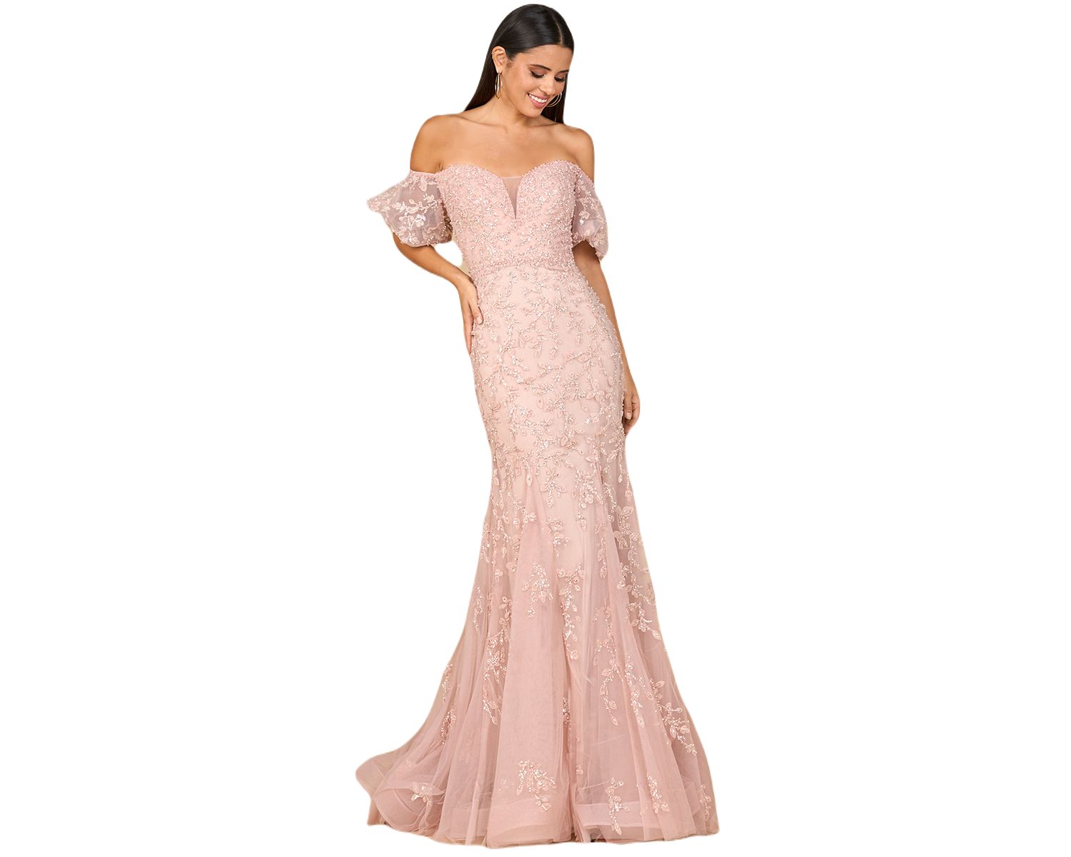 Lace, Off Shoulder Mermaid Gown