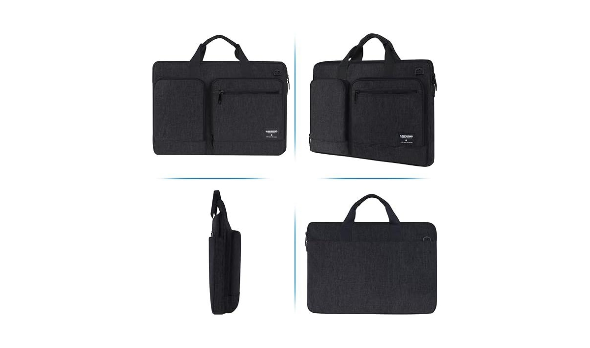 17 In Laptop Shoulder Bag Shockproof Computer Messenger Bag with Strap Laptop Briefcase Bag for Travel Work College