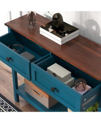 CASAINC Kitchen Cabinet Console Table with 2 Drawer and Bottom Storage Shelf