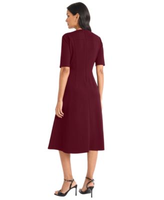 Women's Short-Sleeve Midi Dress
