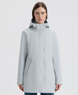 Women's Hooded Rubberized Waterproof Rain Coat