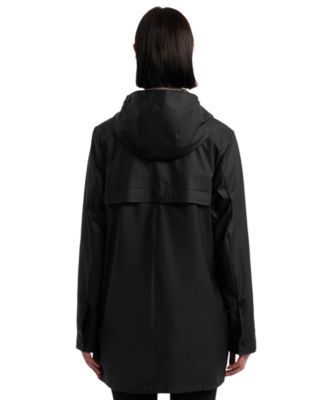 Women's Hooded Rubberized Waterproof Rain Coat