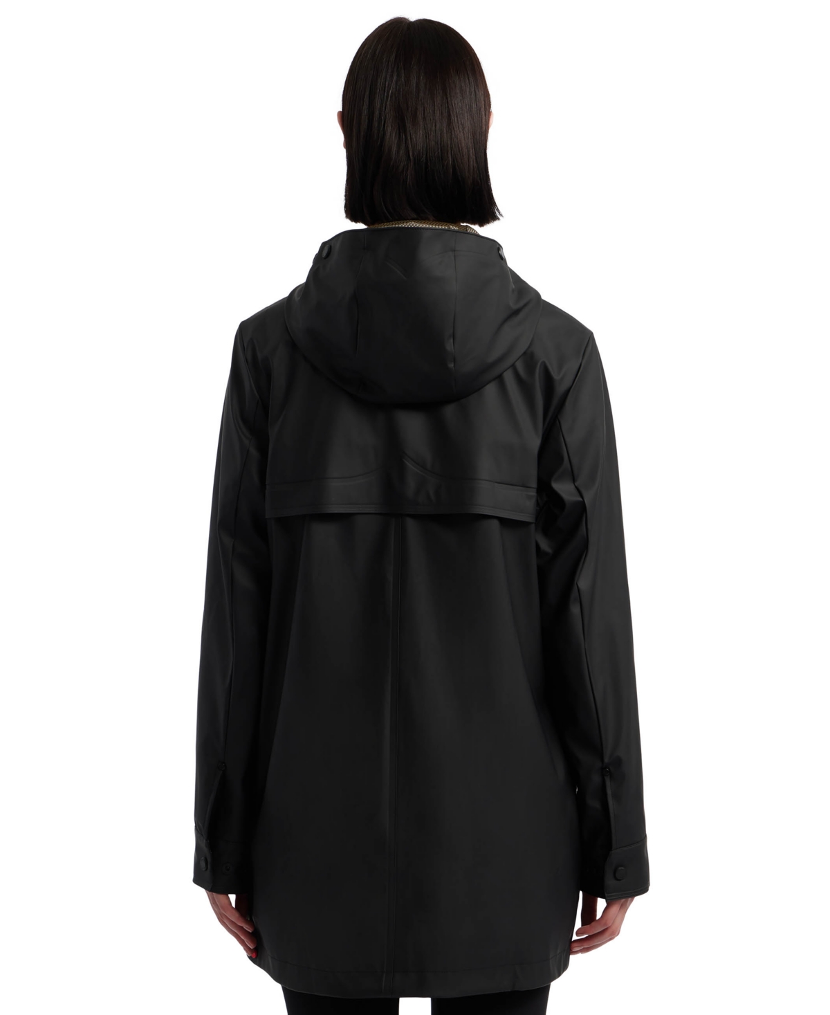 Hunter Acacia Waterproof Rubberized Raincoat In Black