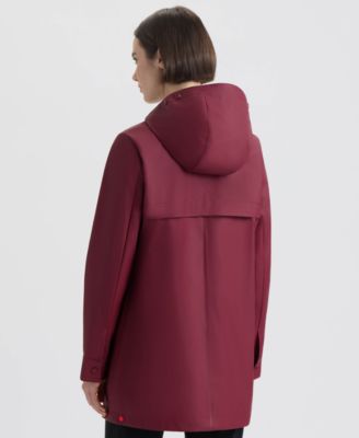 Women's Hooded Rubberized Waterproof Rain Coat