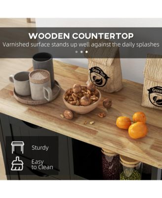 Rolling Kitchen Island Cart, Bar Serving Cart with Drawers,