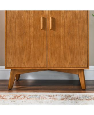 CASAINC 31.5" Cabinet with Wine Glass Holder & Wine Rack & Adjustable Shelf