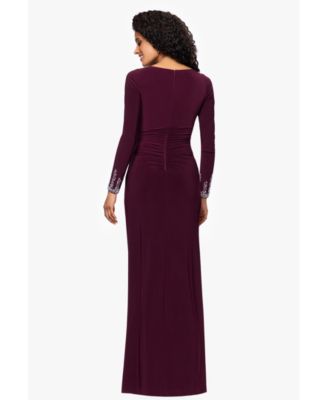 Women's&nbsp;Long Sleeve Beaded Cuff Dress