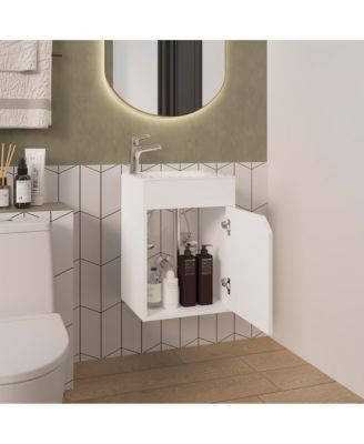 Nelson Bathroom Floating Vanity, Wenge