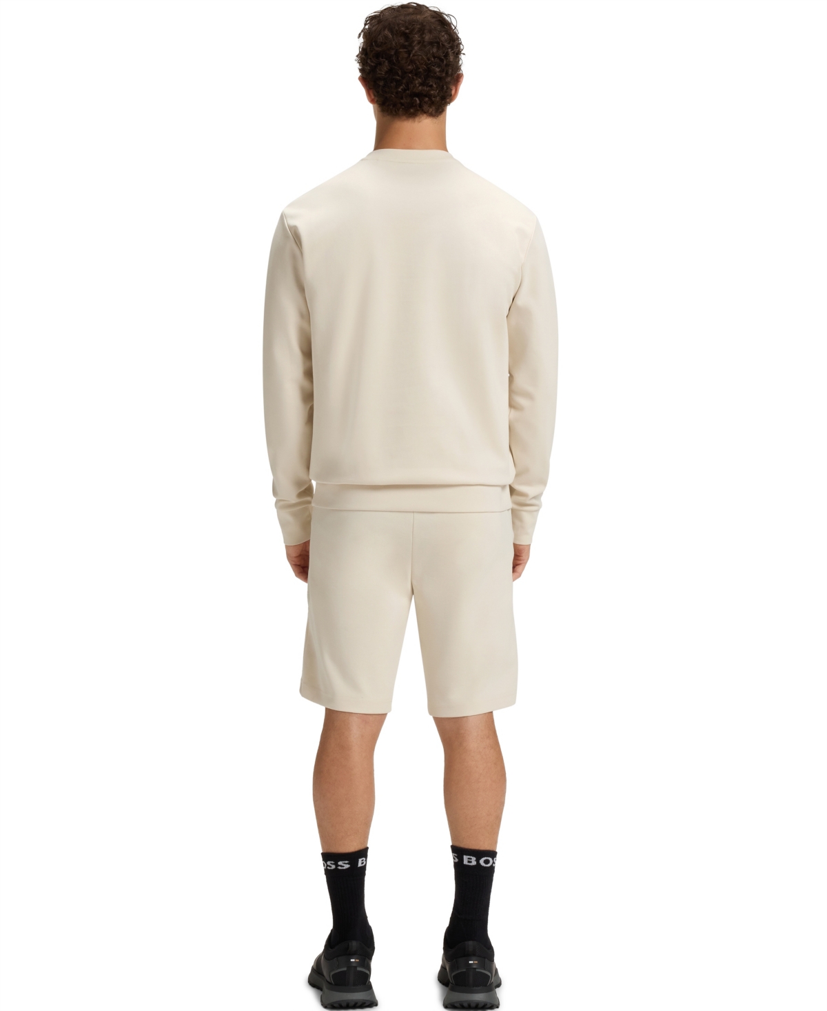 Hugo Boss Sweatshirt With Double B Monogram In White
