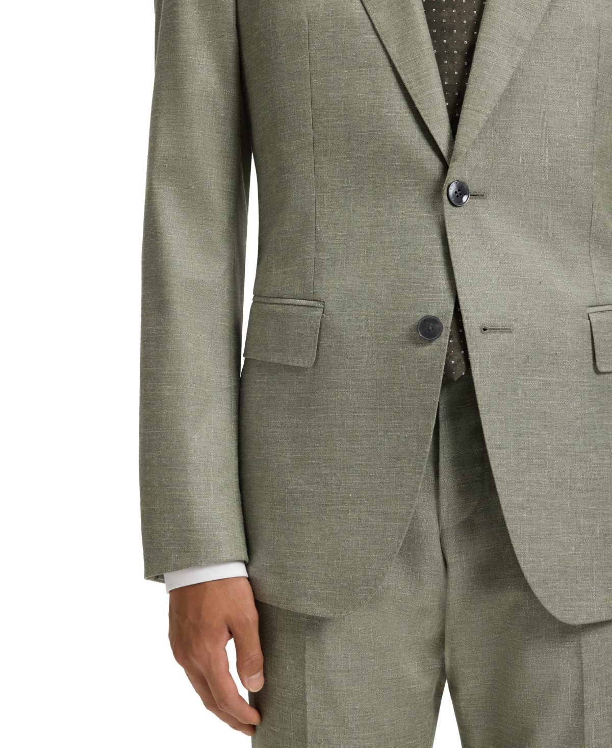Hugo Boss Boss By  Men's Patterned Stretch Slim-fit Blazer In Green