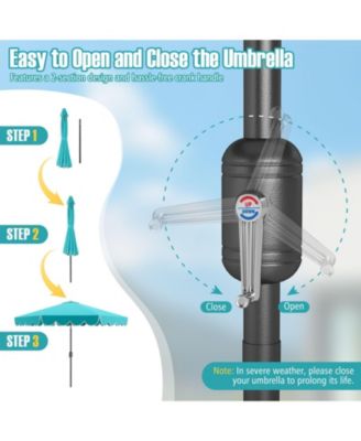 10 Feet Patio Umbrella Outdoor Market Umbrella with Crank Tilt Adjustment