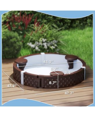 Round Kids box with Cover, 3 Seats, Bottom Liner,