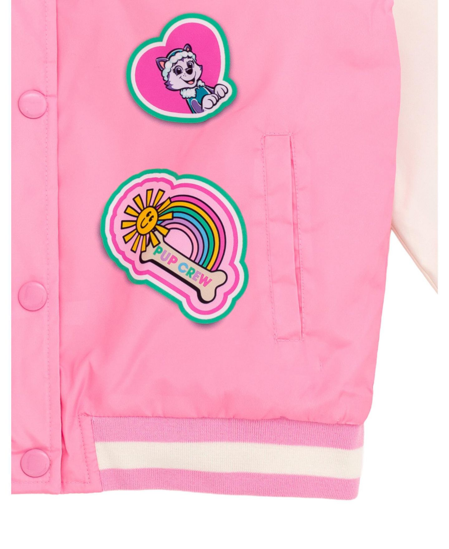 Куртка Paw Patrol Varsity Bomber Jacket to для девочек-малышей, цвет: Розовый — фото 6