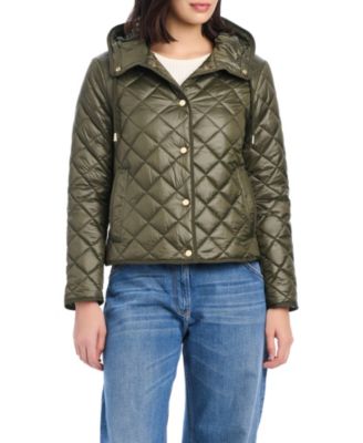 Women's Hooded Packable Diamond Quilted Jacket