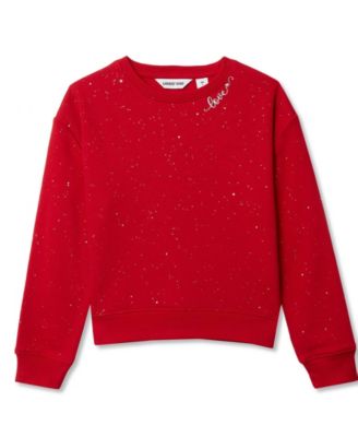 Girls Crew Neck Embroidered Sweatshirt