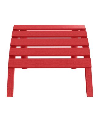 Outdoor Patio HDPE Adirondack Ottoman Footrest