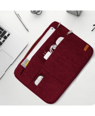 16 inch Laptop Sleeve Bag, Slim Lightweight Multiple Pockets Computer Cover Notebook Ultrabooks Carrying Case fit for Asus Dell Lenovo HP Toshiba, Red