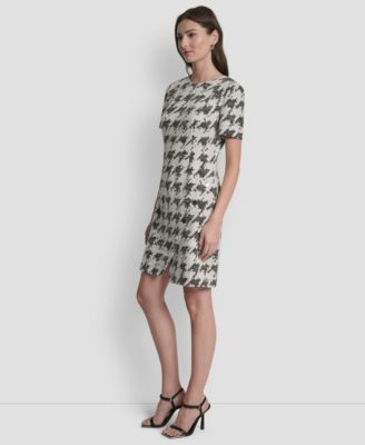 Women's Short Sleeve Crew Neck Sheath Dress