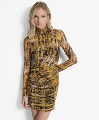 Women's Long Sleeve Turtleneck Sheath Dress