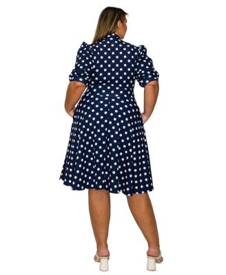 Women's Plus Size Breken Pocket Flare Dress