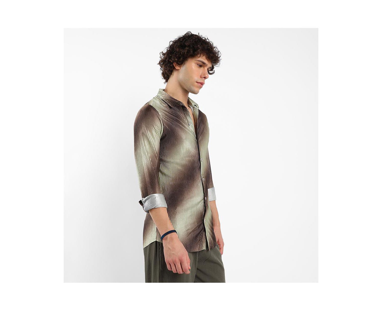 Campus Ombre-Pleated Shirt