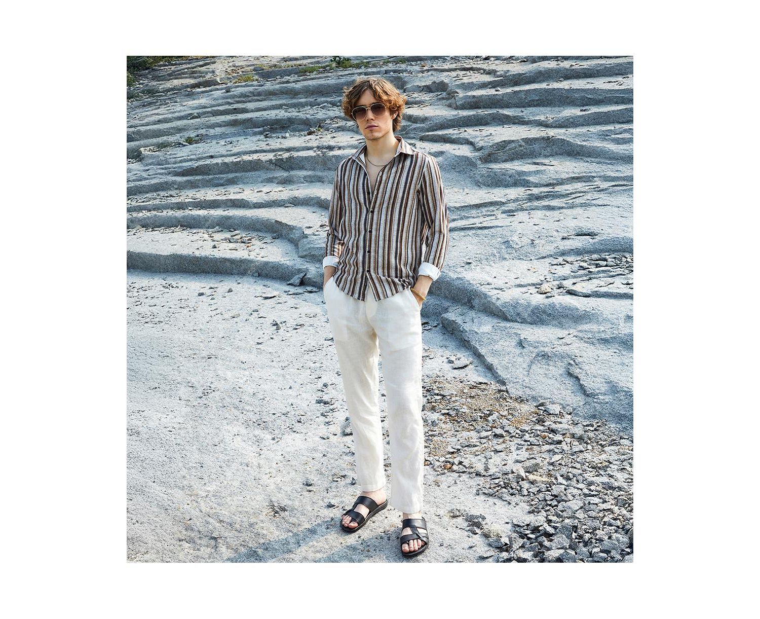 Men's Multitrack-Striped Shirt