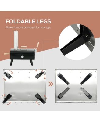 Outdoor Pizza Oven with Stone, 12" Wood Fi Pizza Maker