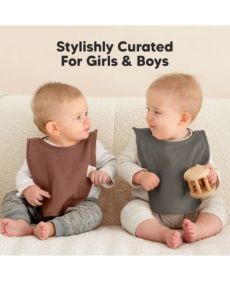 Baby Boys 8-Pack Bibs for Boys, Girls, Pull-on Bibs Drool Bibs Bib Unisex