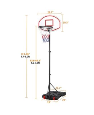 Adjustable Basketball Hoop System Stand with Wheels